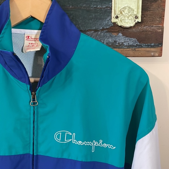 Champion Reverse Weave Colour Block WindBreaker Jacket Size Small - Picture 7 of 14